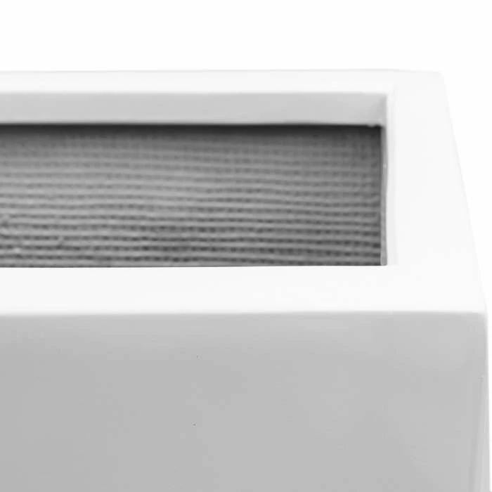 H72cm Large Stone Composite Tall Trough Planter in White 2 H72cm Large Stone Composite Tall Trough Planter in White - Image 2