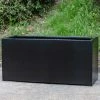 1.2m XL Stone Composite Trough Planter in Black