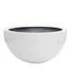 90cm Large Stone Composite Low Bowl Planter in White