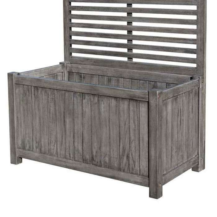 1.2m Trough With Trellis Hardwood Planter by Rowlinson® 2 1.2m Trough With Trellis Hardwood Planter by Rowlinson® - Image 2