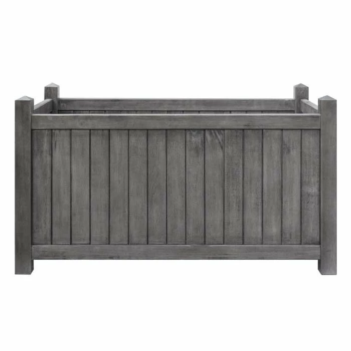80cm Alderley Grey Rectangular Hardwood Planter by Rowlinson® 4 80cm Alderley Grey Rectangular Hardwood Planter by Rowlinson® - Image 4