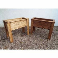 Charles Taylor Wooden Garden Set of 2 82cm x 72cm Raised Wiltshire Troughs -Outdoor PLANTERS Shop PP6099 add image 1 80d0