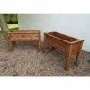Charles Taylor Wooden Garden Set of 2 109cm x 72cm Raised Wiltshire Troughs
