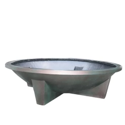 H50cm Fibreglass XL Cauldron Planter in Matt Finish - Light Blue