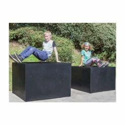 L100cm Titanic Polystone Cube Planter -Outdoor PLANTERS Shop PP7757 add image 3 899d