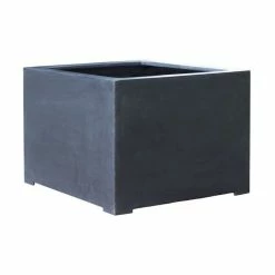 70cm Titanic Black Polystone Cube Planter -Outdoor PLANTERS Shop PP7759 add image 7 bb65