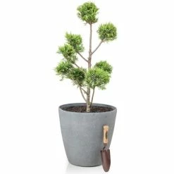 H57cm Volcanic Grey Cone Planter - By Primrose™ 8 H57cm Volcanic Grey Cone Planter - By Primrose™ -Outdoor PLANTERS Shop PP7774 add image 3 83c9