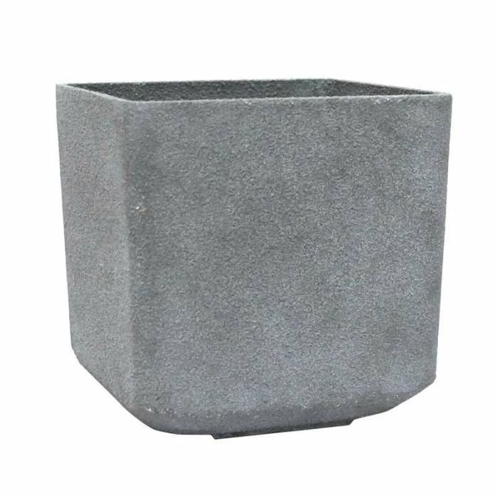 H43cm Volcanic Grey Square Planter - By Primrose™ 2 H43cm Volcanic Grey Square Planter - By Primrose™ - Image 2