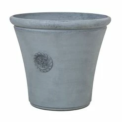 H50cm Continental Grey Round Tuscan Planter - By Primrose™