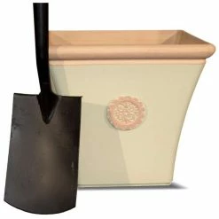 44cm Tuscan Flared Square Planter in Light Pistachio with Terracotta 10 44cm Tuscan Flared Square Planter in Light Pistachio with Terracotta -Outdoor PLANTERS Shop PP7852 add image 2 06b4