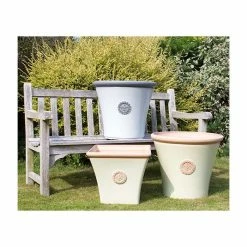 56cm Tuscan Round Planter in White with Grey 19 56cm Tuscan Round Planter in White with Grey -Outdoor PLANTERS Shop PP7854 add image 7 e1ed