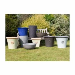 56cm Tuscan Round Planter in White with Grey 20 56cm Tuscan Round Planter in White with Grey -Outdoor PLANTERS Shop PP7854 add image 8 4f2e