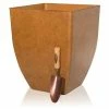 52cm Aged Rust Square Planter - By Primrose™