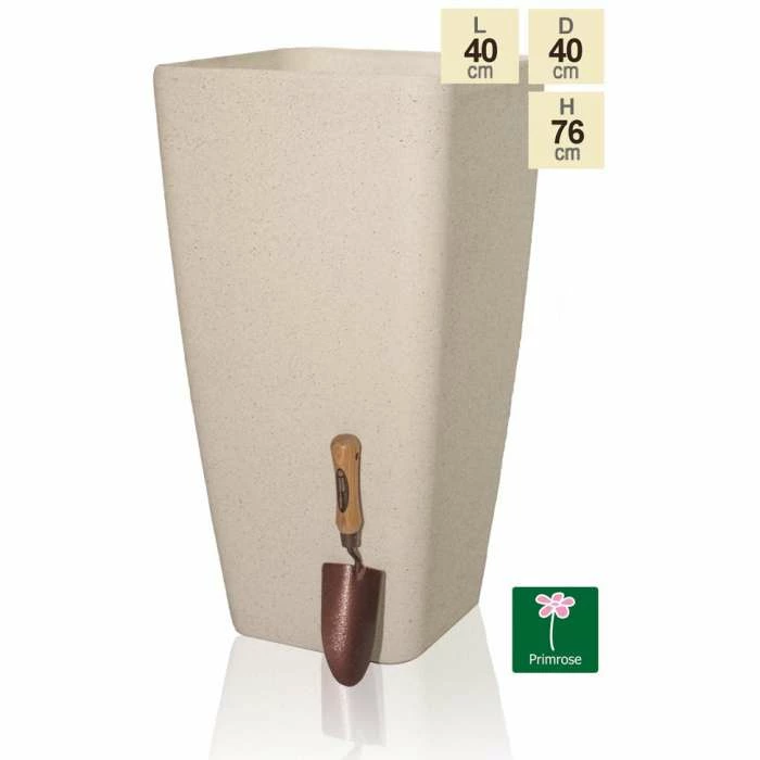 76cm White Stone Effect Flared Square Planter - By Primrose™ 6 76cm White Stone Effect Flared Square Planter - By Primrose™ - Image 6