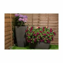 76cm Baltic Grey Stone Effect Flared Square Planter - By Primrose™ 7 76cm Baltic Grey Stone Effect Flared Square Planter - By Primrose™ -Outdoor PLANTERS Shop PP7870 add image 2 5bab