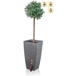 76cm Baltic Grey Stone Effect Flared Square Planter - By Primrose™ 9 76cm Baltic Grey Stone Effect Flared Square Planter - By Primrose™ -Outdoor PLANTERS Shop PP7870 main image daf6