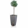 76cm Baltic Grey Stone Effect Flared Square Planter - By Primrose™