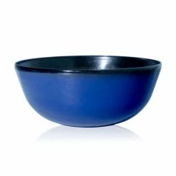 55cm Royal Blue Glaze Effect Bowl Planter - By Primrose™ -Outdoor PLANTERS Shop PP7878 add image 2 77d3