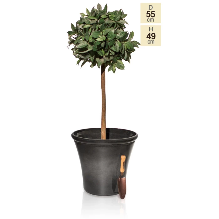 55cm Carbon Glaze Effect Bowl Planter - By Primrose™ 5 55cm Carbon Glaze Effect Bowl Planter - By Primrose™ - Image 5