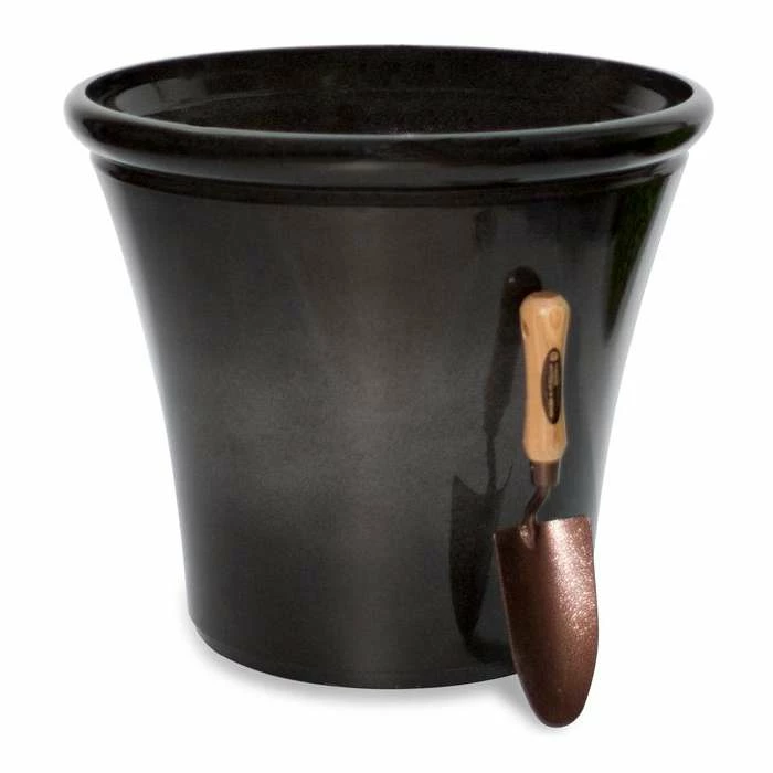 55cm Carbon Glaze Effect Bowl Planter - By Primrose™ 1 55cm Carbon Glaze Effect Bowl Planter - By Primrose™