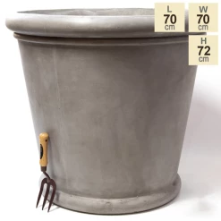 72cm Classic Rim Concrete Round Planter - Extra Large -Outdoor PLANTERS Shop PP7955 main image 60b2