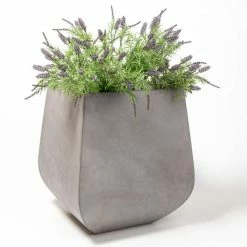 65cm Oslo Rounded Base Concrete Square Planter -Outdoor PLANTERS Shop PP7958 add image 2 3942