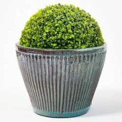 32cm Linear Jade Glazed Ceramic Bowl Planter - Small -Outdoor PLANTERS Shop PP7963 add image 2 abdf