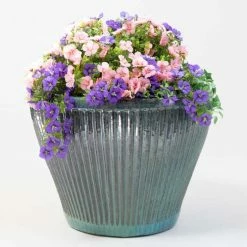 32cm Linear Jade Glazed Ceramic Bowl Planter - Small -Outdoor PLANTERS Shop PP7963 add image 3 1908