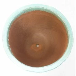 40cm Tile Effect Glazed Blue Ceramic Bowl Planter - Small -Outdoor PLANTERS Shop PP7969 add image 3 f468