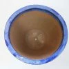 33cm Estella Glazed Dark Blue Ceramic Round Planter - Small
