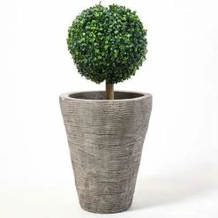 50cm Stackable Scrape Texture Concrete Flared Planter - Small -Outdoor PLANTERS Shop PP7981 add image 2 c876