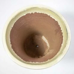 46cm Barcelona Glazed Yellow Ceramic Geometric Flared Pattern Planter -Outdoor PLANTERS Shop PP7983 add image 3 017d