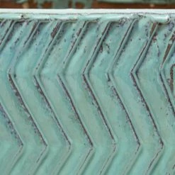 30cm Glazed Blue Ceramic Zig Zag Pattern Cube Planter - Small 9 30cm Glazed Blue Ceramic Zig Zag Pattern Cube Planter - Small -Outdoor PLANTERS Shop PP7992 add image 3 6fa7