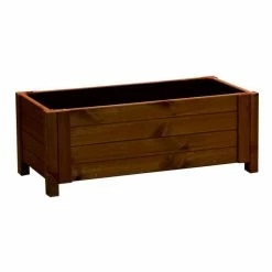 80cm Brown Wooden Trough Patio Planter 12 80cm Brown Wooden Trough Patio Planter -Outdoor PLANTERS Shop PP8010 add image 4 4e13