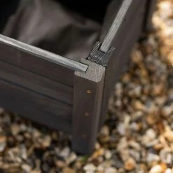 80cm Grey Wooden Trough Patio Planter -Outdoor PLANTERS Shop PP8011 add image 1 ecad