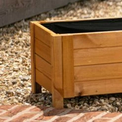 80cm Natural Wooden Trough Patio Planter 9 80cm Natural Wooden Trough Patio Planter -Outdoor PLANTERS Shop PP8012 add image 2 504e