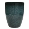 53cm Tall Round Planter in Dark Green