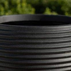 54cm Round Planter Pot in Black -Outdoor PLANTERS Shop PP82BLKL 3 bd6c