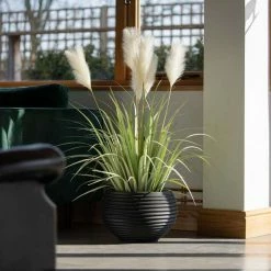 41cm Round Planter Pot in Black 8 41cm Round Planter Pot in Black -Outdoor PLANTERS Shop PP82BLKM indoor 3 71d7