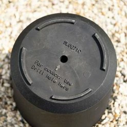 28cm Cylinder Planter in Black 9 28cm Cylinder Planter in Black -Outdoor PLANTERS Shop PP83BLKS bottom 0057