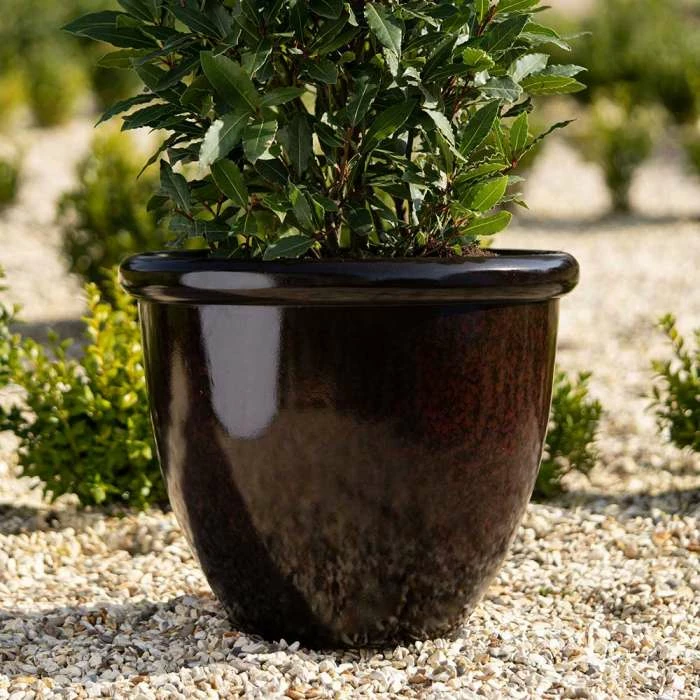 54cm Round Planter in Burgundy 3 54cm Round Planter in Burgundy - Image 3