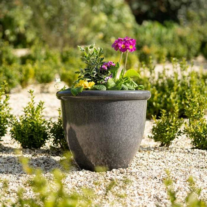 54cm Round Planter in Grey 2 54cm Round Planter in Grey - Image 2