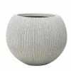 30cm Bowl Ridged Planter in Beige