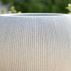 30cm Bowl Ridged Planter in Beige 10 30cm Bowl Ridged Planter in Beige -Outdoor PLANTERS Shop PP87BGES 3 5c9f