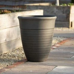 57cm Tall Round Planter in Grey 7 57cm Tall Round Planter in Grey -Outdoor PLANTERS Shop PP88GRYL 3 74a0