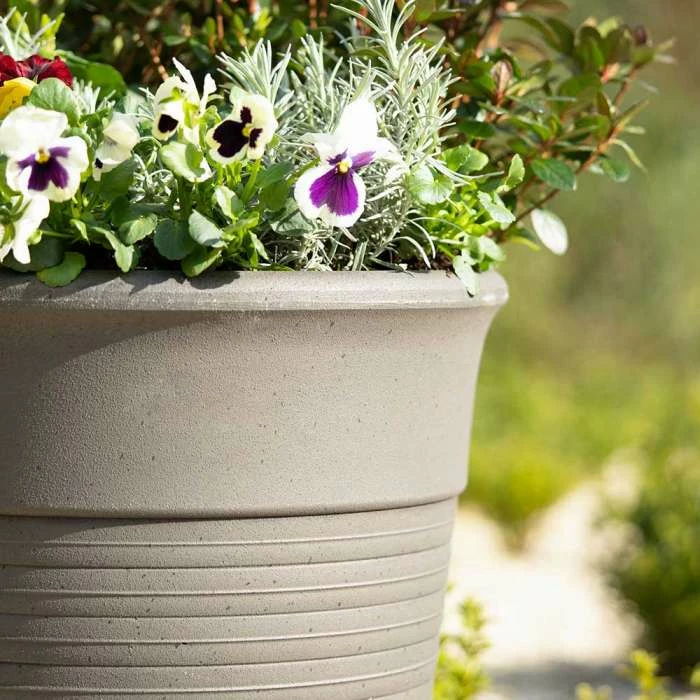 57cm Tall Round Planter in Grey 2 57cm Tall Round Planter in Grey - Image 2
