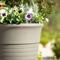 49cm Tall Round Planter in Grey -Outdoor PLANTERS Shop PP88GRYL PP88GRYM 1 ad4f