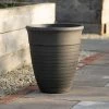 49cm Tall Round Planter in Grey