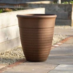 57cm Tall Round Planter in Rust -Outdoor PLANTERS Shop PP88RSTL 3 89b8