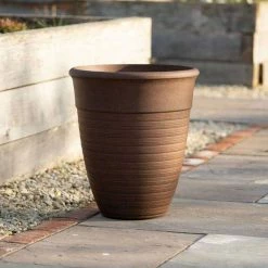 49cm Tall Round Planter in Rust -Outdoor PLANTERS Shop PP88RSTM 3 9fb5